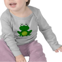Charming cartoon frog tee shirt