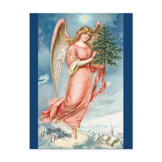 Charming Christmas Angel postcard