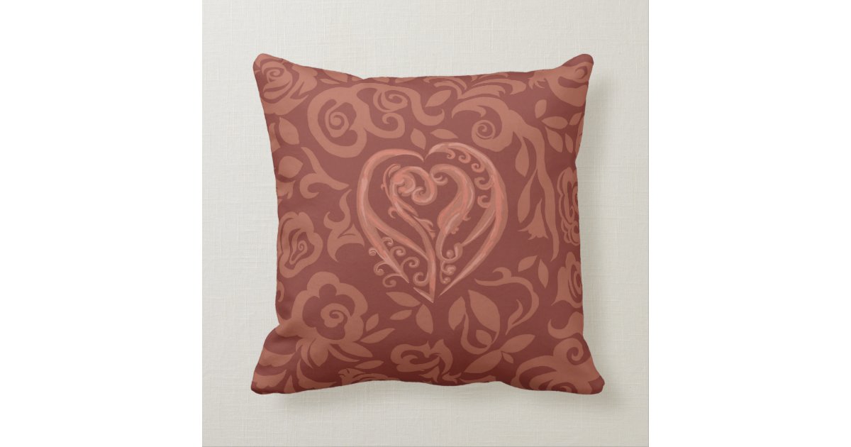 Charming Copper Dark Pillow Zazzle