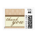 Charming Damask Thank You Stamps :: champagne by TheWeddingShoppe Charming Damask Thank You Stamps :: champagne