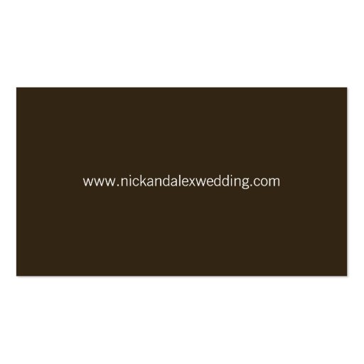 Charming Damask Wedding Web Business Card (lime) (back side)