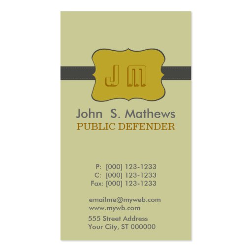 Charming Designs Business Card Template (front side)