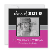 Charming Fuschia Custom Graduation Announcement invitations by BeezKneez Charming Fuschia Custom Graduation Announcement invitations
