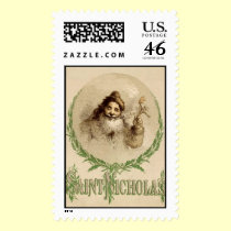 Charming old Saint Nicholas stamps