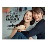 Charming Request Wedding Save The Date - Black postcards