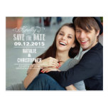 Charming Request Wedding Save The Date - White postcards