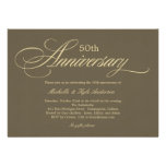 Charming Script Anniversary Invitation - Golden invitations