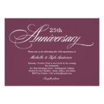 Charming Script Anniversary Invitation - Purple
