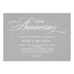 Charming Script Anniversary Invitation - Silver invitations