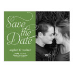 Charming Script Save The Date Card postcards