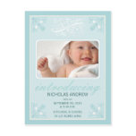 Charming Vintage Baby Announcement (baby blue) Postcard