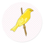 Charnille Canary Round Sticker
