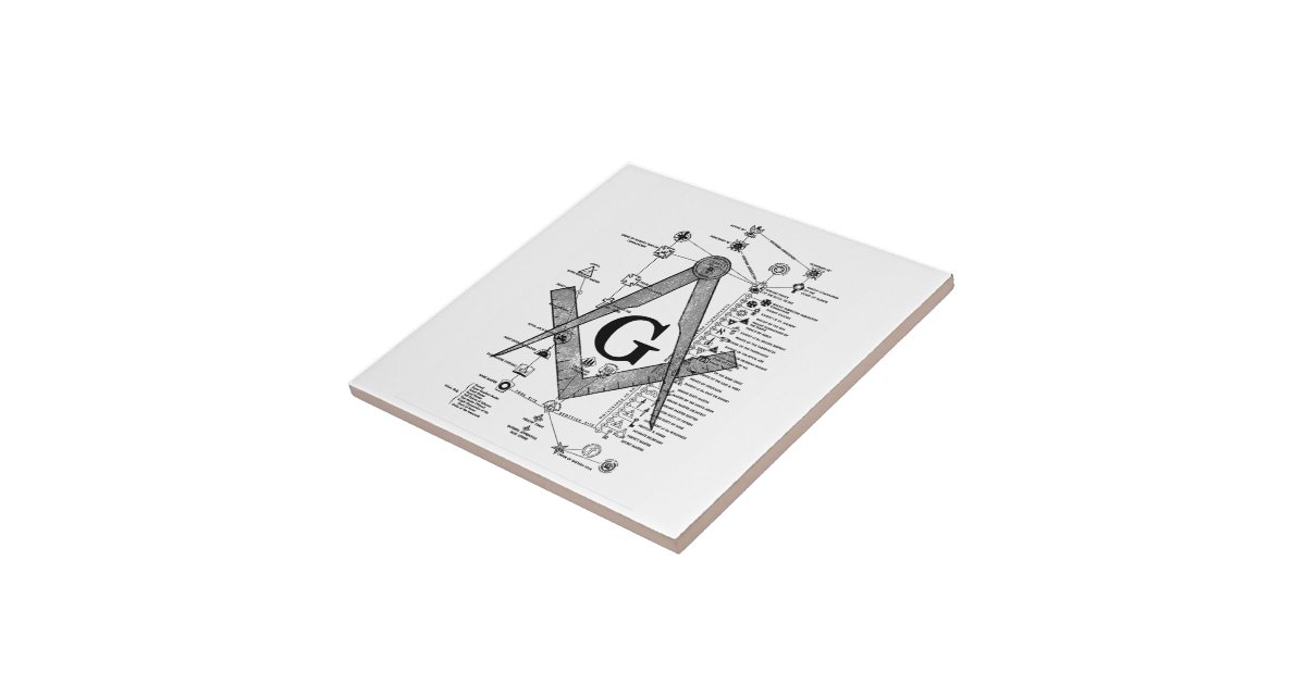 Chart of Masonic Degrees Ceramic Tile Zazzle