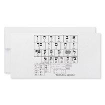 Chart of the Alphabet in the Hebrew Language Photo Cards