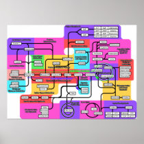 Chart of the Basic Metabolism in Living Organisms Poster