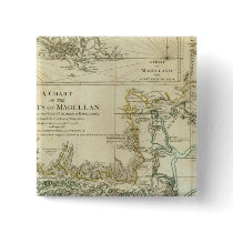 Chart Of The Straits Of Magellan Pinback Button
