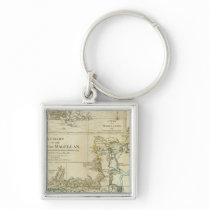 Chart Of The Straits Of Magellan Keychains