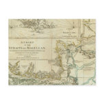 Chart Of The Straits Of Magellan Postcard