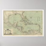 Chart of West Indies Map - 1774 Posters
