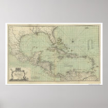 Chart of West Indies Map - 1774 Posters