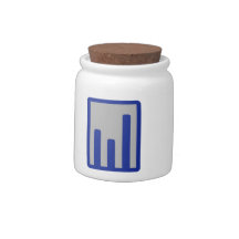 Chart statistics icon candy jar