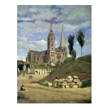 Chartres Cathedral, 1830 Postcard