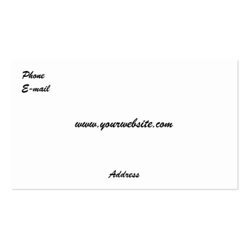 Chartres Gardens Business Card Template (back side)