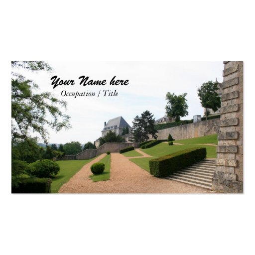 Chartres Gardens Business Card Template (front side)