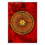 Chartres Labyrinth Fire Blank Card