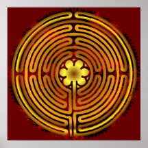 Chartres Labyrinth Fire Flame Print