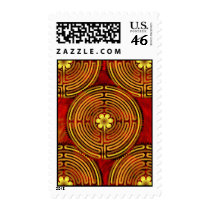Chartres Labyrinth Fire Layered Postage postage by Jaenne Chartres Labyrinth Fire Layered Postage postage