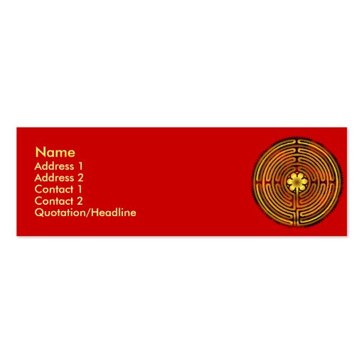 Chartres Labyrinth Fire Profile Cards Business Card Template (front side)