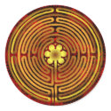 Chartres Labyrinth Fire Sticker