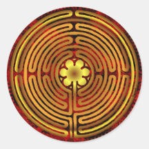 Chartres Labyrinth Fire Sticker