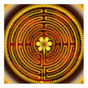 Chartres Labyrinth Fire Sun Print