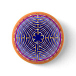 Chartres Labyrinth Pearl Light Paths Button
