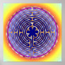 Chartres Labyrinth Pearl Light Paths Print