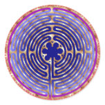 Chartres Labyrinth Pearl Light Paths Sticker