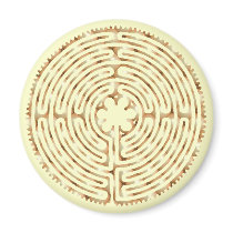 Chartres Labyrinth Pearl Magnet by Jaenne Chartres Labyrinth Pearl Magnet