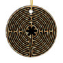Chartres Labyrinth Pearl Ornament