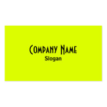 Chartreuse & Black Business Card