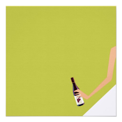 Chartreuse Bridal shower wine invitations