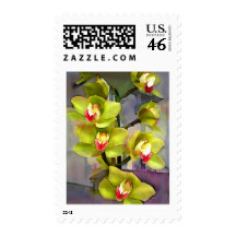 Chartreuse Cymbidiums Stamp