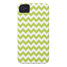 Chartreuse Green Chevron Iphone 4 or 4S Case Case-Mate iPhone 4 Cases