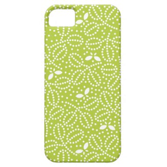 Chartreuse Green Leaf & Butterfly iPhone5 Case iPhone 5 Cover