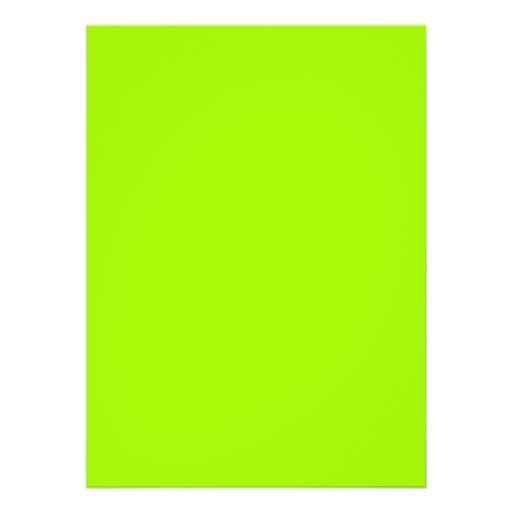 Chartreuse Neon Yellow Green Color Only Tools 55x75 Paper Invitation Card Zazzle 