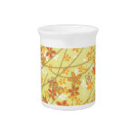 Chartreuse Origami Pattern Beverage Pitcher