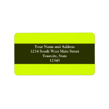 Chartreuse Personalized Address Labels
