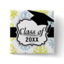 Chartreuse slate blue white damask graduation