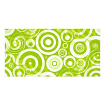 chartruse_retro_circles customized photo card